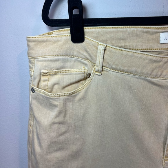 J. Jill Denim Womens Authentic Fit Cropped Jeans Yellow Capri Raw Hem Stretch 18 - Picture 3 of 13